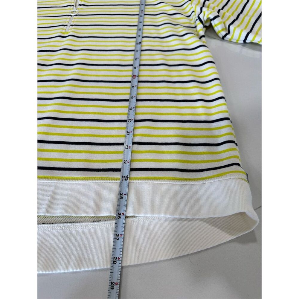 Talbots Women's‎ 2XP Striped French Terry Half Zip Petites Pullover Yellow - Picture 7 of 7